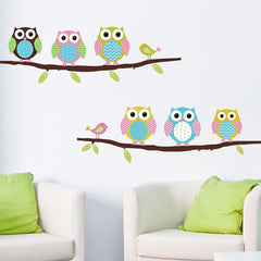 Cute Six Owl On The Tree