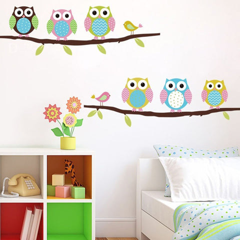 Cute Six Owl On The Tree